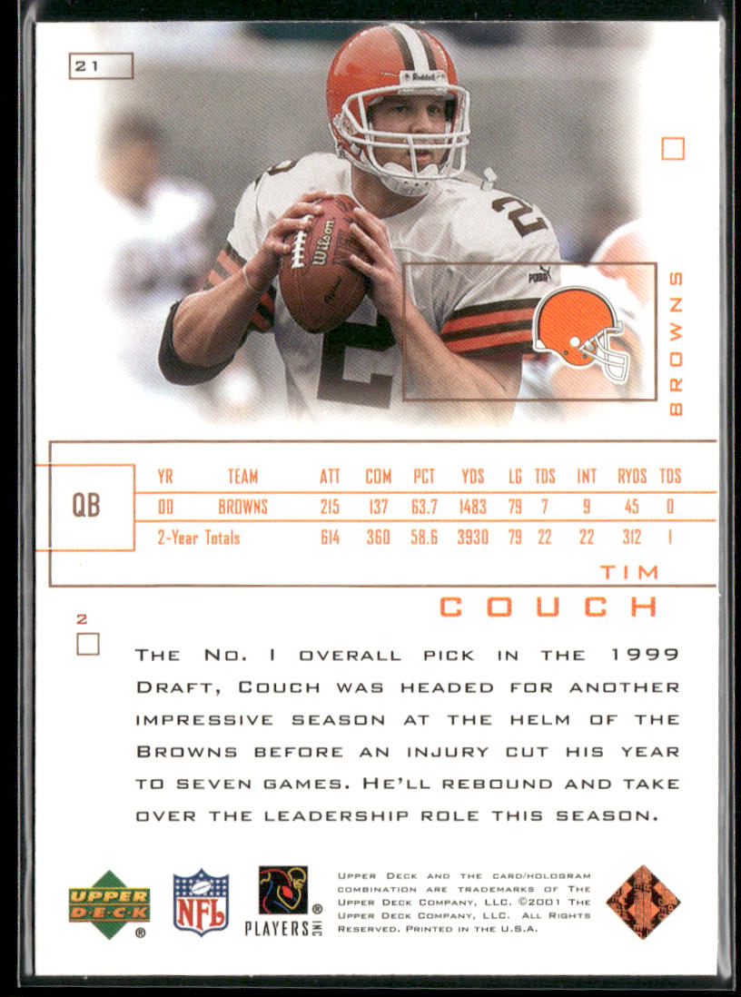 Tim Couch 2001 Upper Deck Pros & Prospects #21 Cleveland Browns