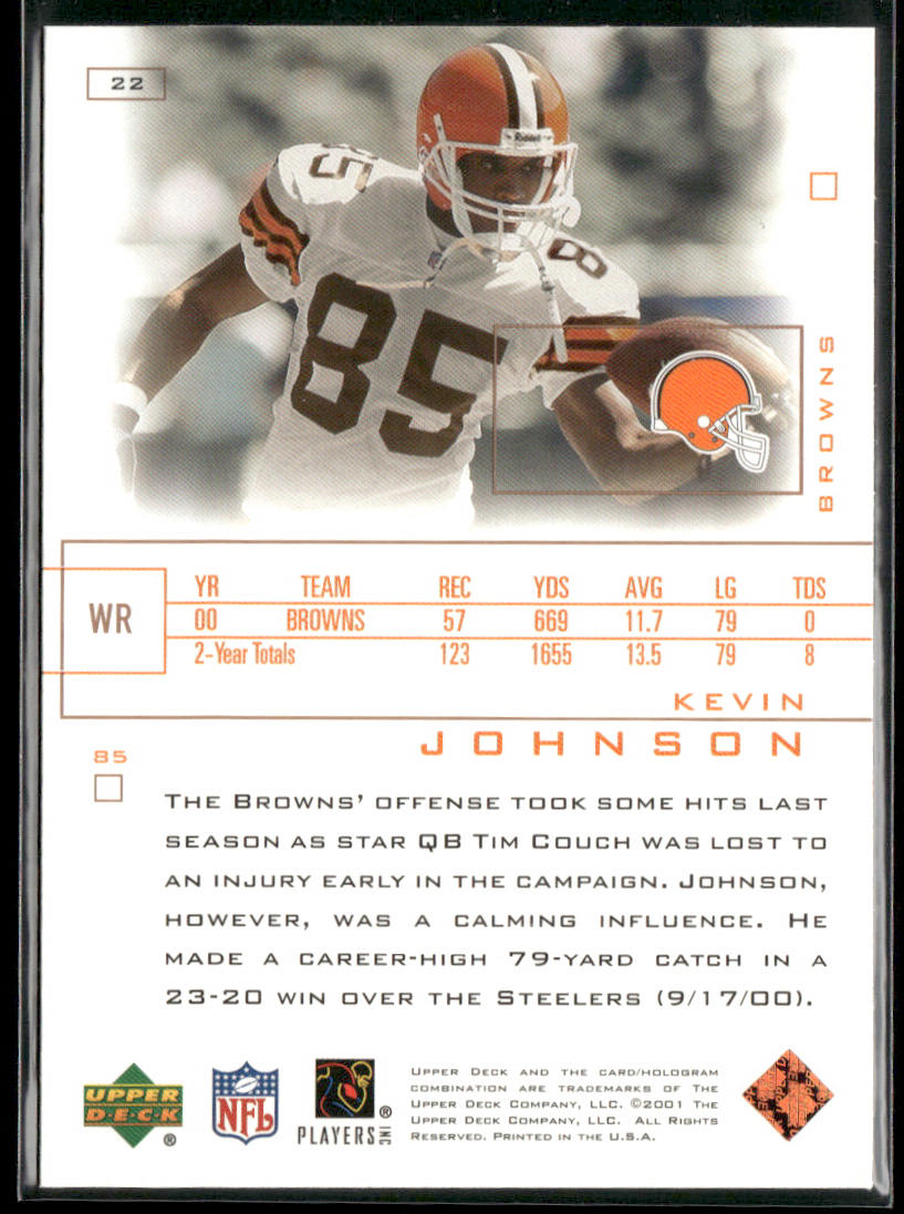 Kevin Johnson 2001 Upper Deck Pros & Prospects #22 Cleveland Browns