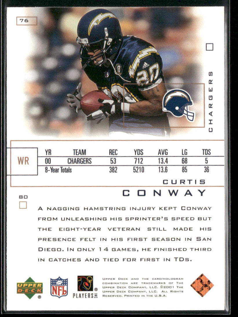 Curtis Conway 2001 Upper Deck Pros & Prospects #76 San Diego Chargers