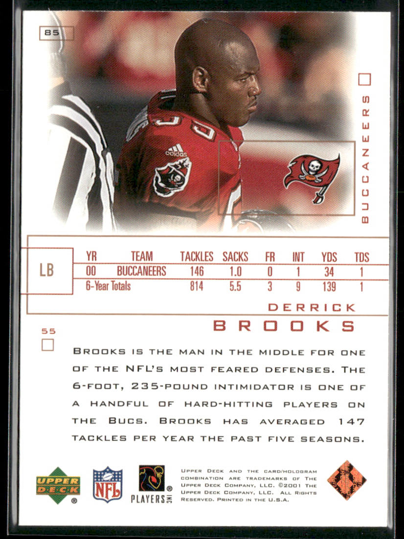 Derrick Brooks 2001 Upper Deck Pros & Prospects #85 Tampa Bay Buccaneers