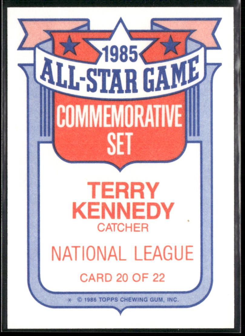 Terry Kennedy 1986 Topps Glossy All-Stars #20 San Diego Padres