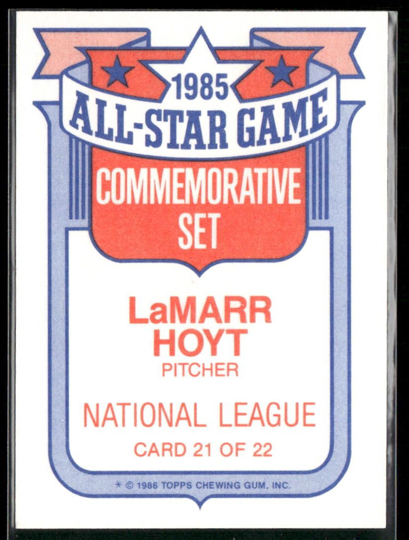 LaMarr Hoyt 1986 Topps Glossy All-Stars #21 San Diego Padres