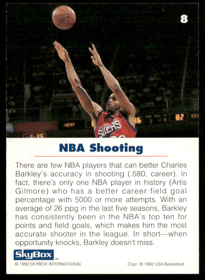 Charles Barkley 1992 SkyBox USA #8 USA