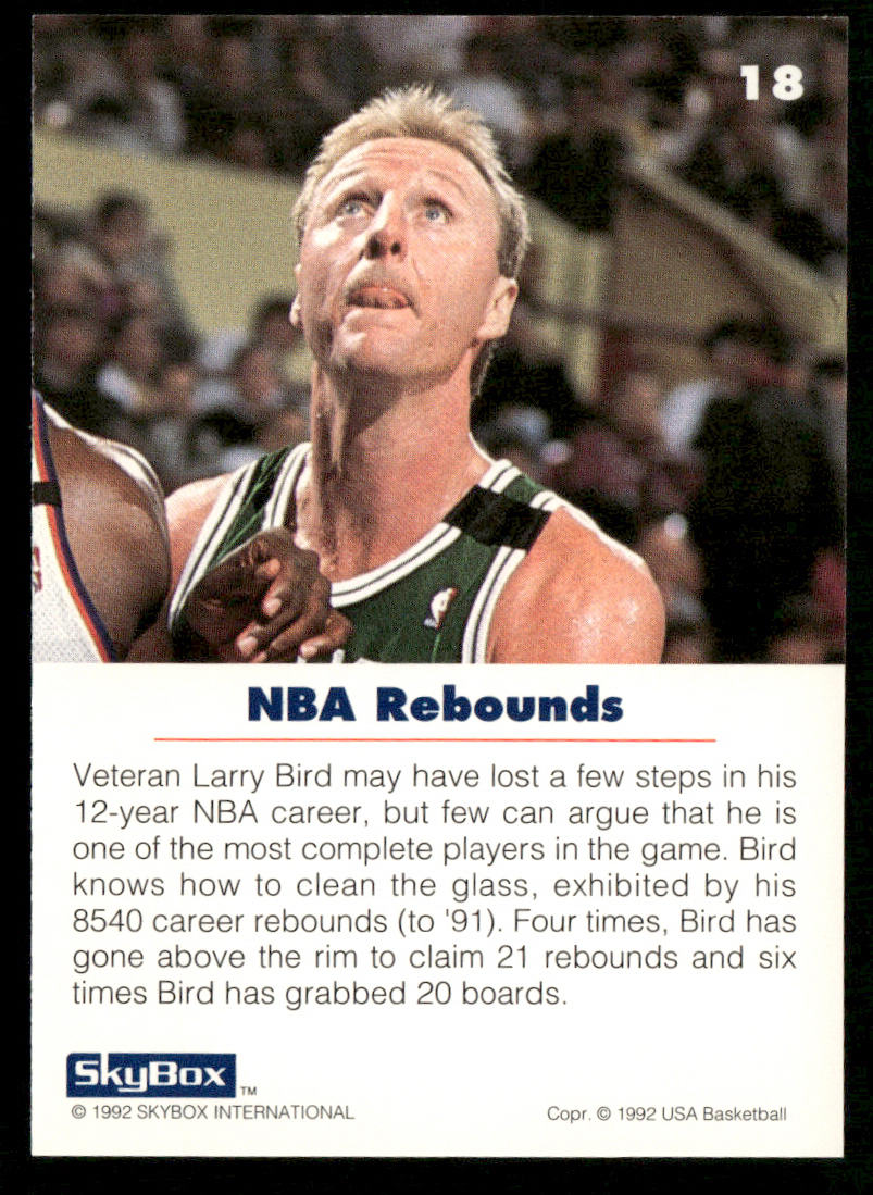 Larry Bird 1992 SkyBox USA #18 USA