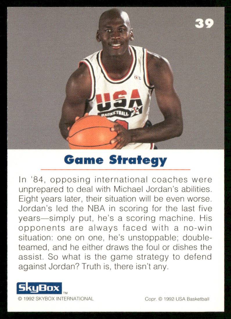 Michael Jordan 1992 SkyBox USA #39 USA