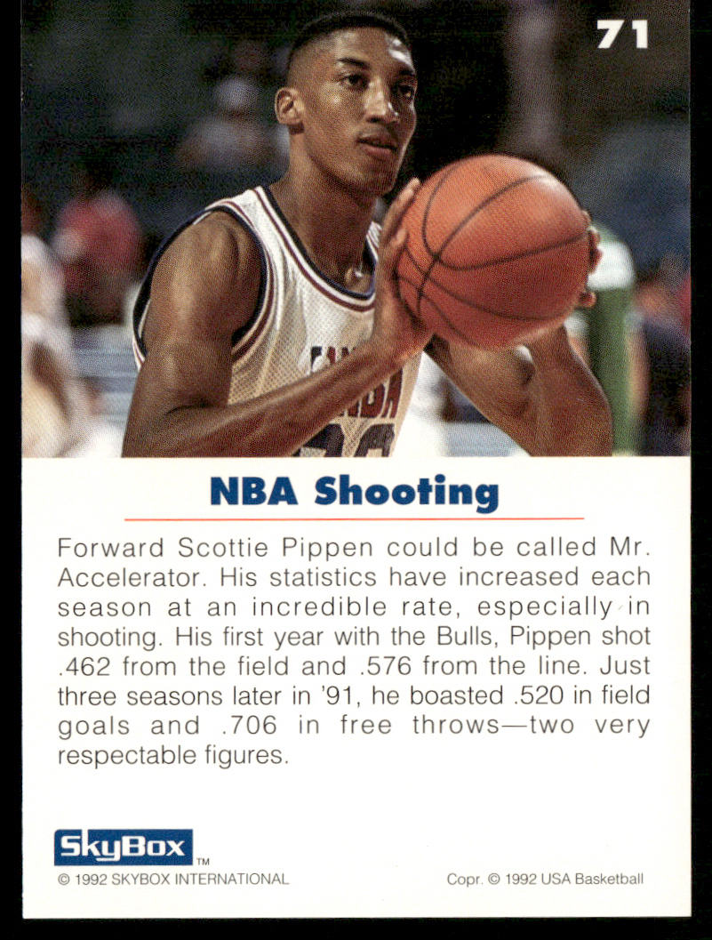 Scottie Pippen 1992 SkyBox USA #71 USA