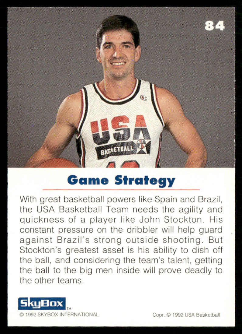 John Stockton 1992 SkyBox USA #84 USA