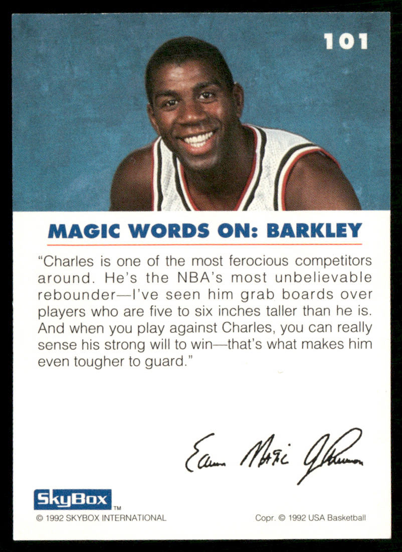 Magic on Barkley 1992 SkyBox USA #101 USA