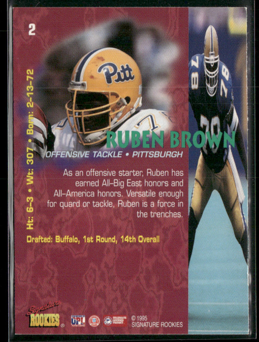 Ruben Brown 1995 Signature Rookies Tetrad #2 Buffalo Bills