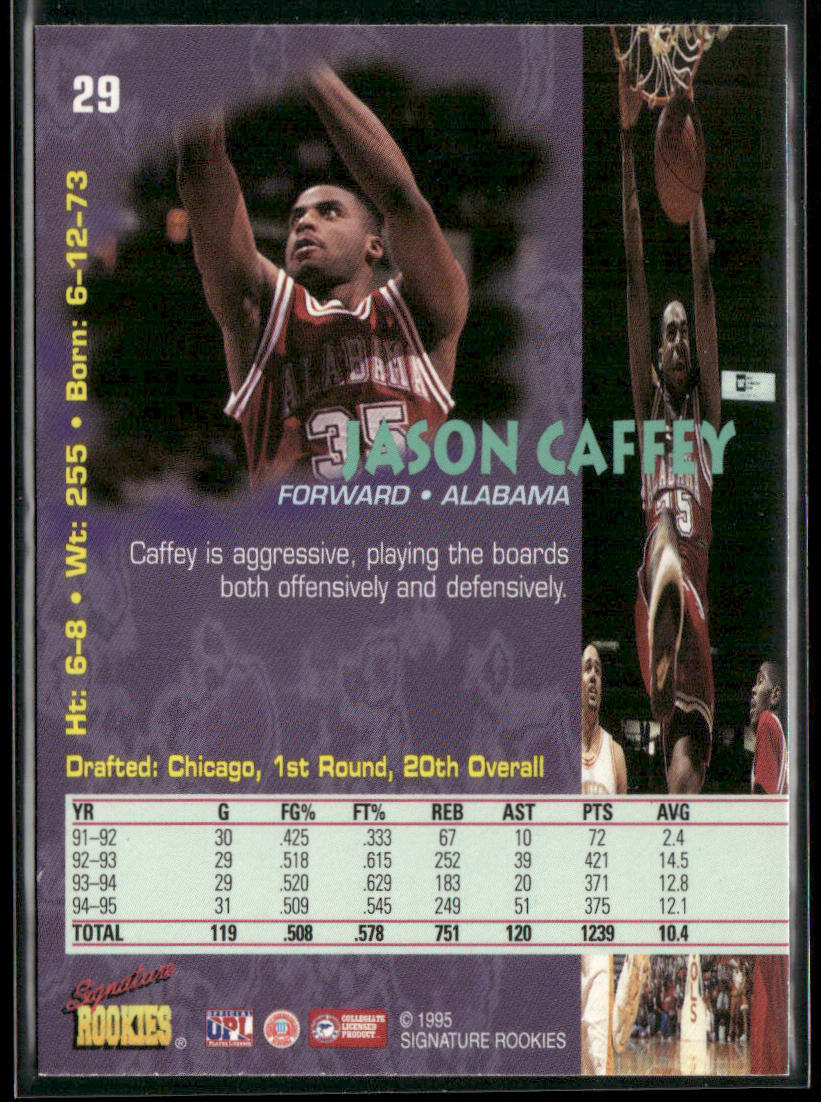 Jason Caffey 1995 Signature Rookies Tetrad #29 Chicago Bulls
