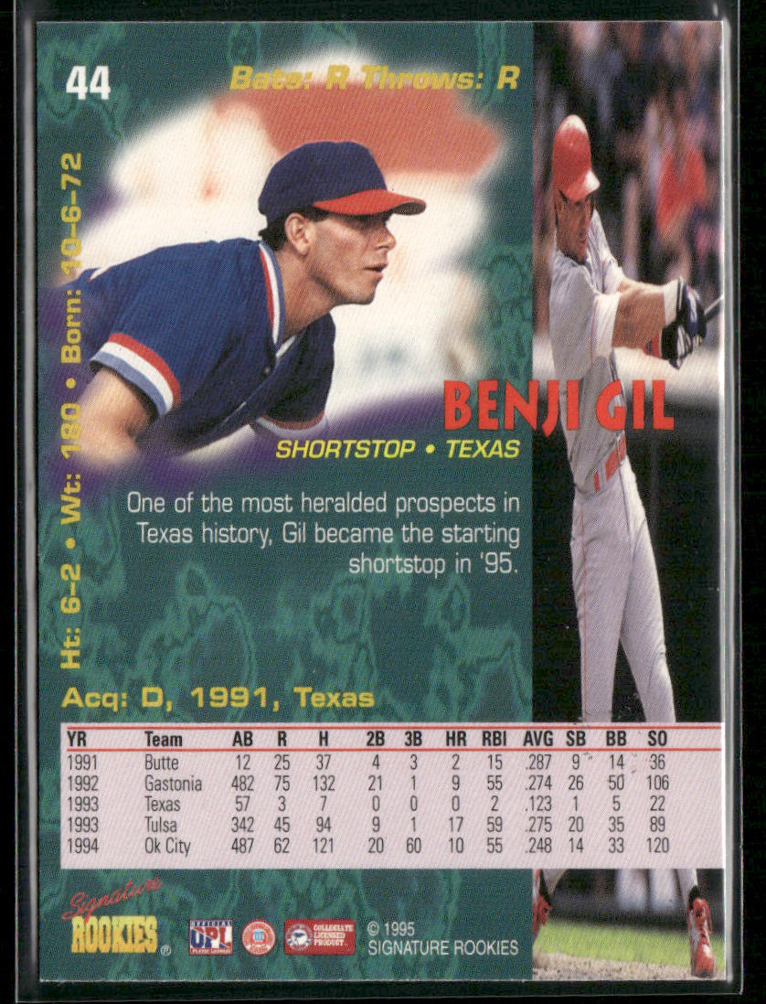 Benji Gil 1995 Signature Rookies Tetrad #44 Texas Rangers
