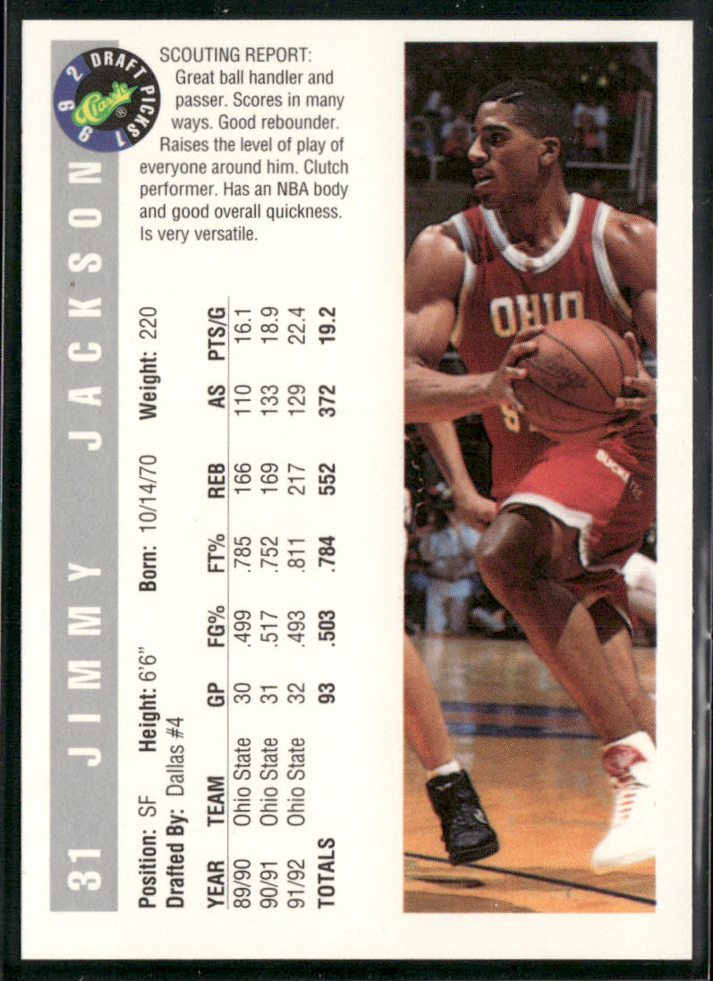 Jimmy Jackson 1992 Classic Draft Picks #31