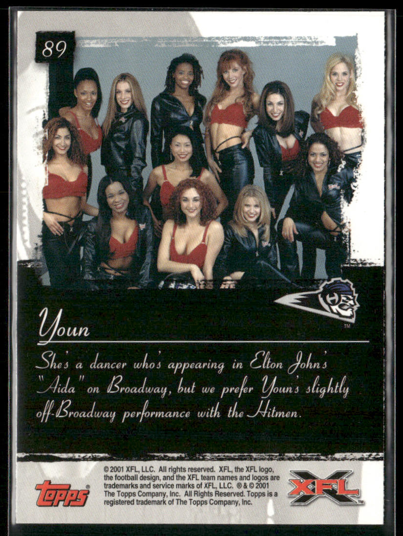 Youn 2001 Topps XFL #89 New York-New Jersey Hitmen