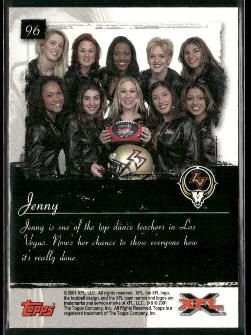 Jenny 2001 Topps XFL #96 Las Vegas Outlaws