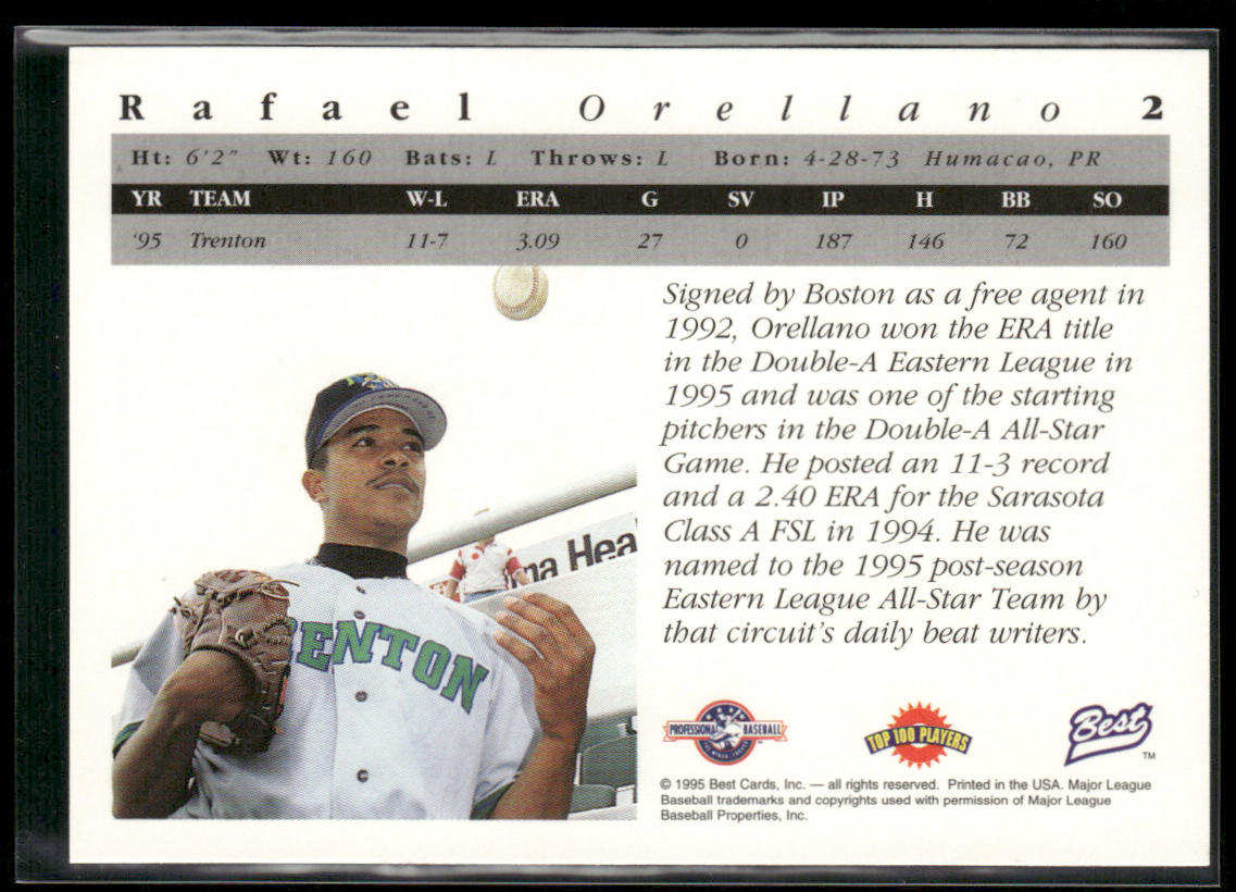 Rafael Orellano 1995 Best #2 Trenton Thunder