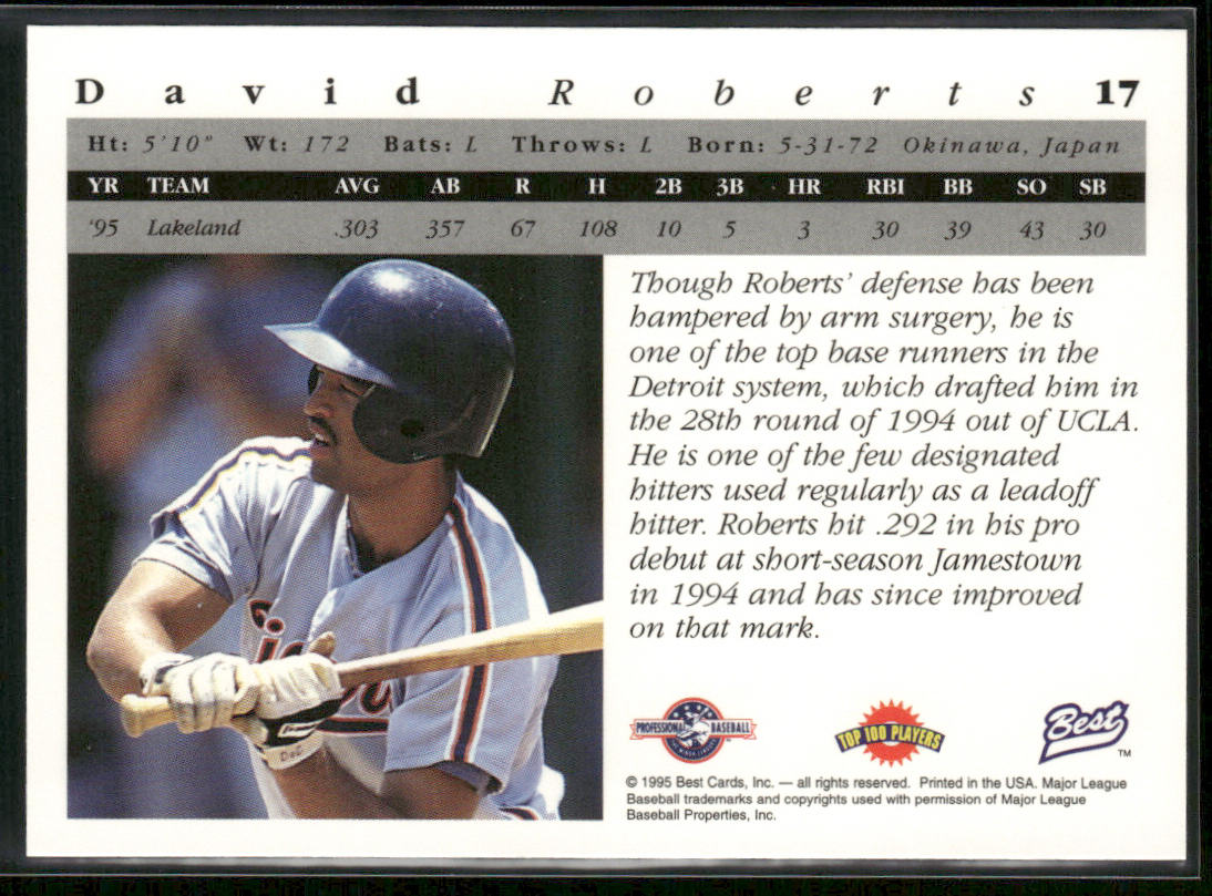 Dave Roberts 1995 Best #17 Lakeland Tigers