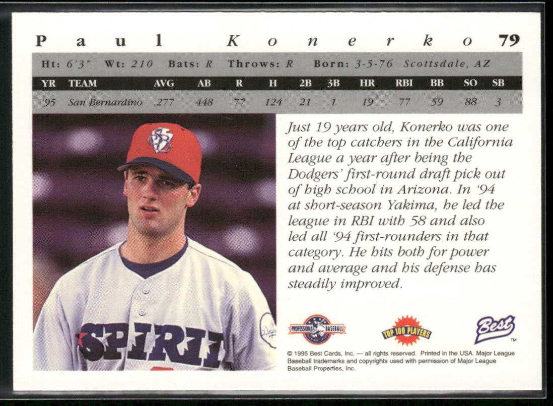 Paul Konerko 1995 Best #79 San Bernardino Spirit