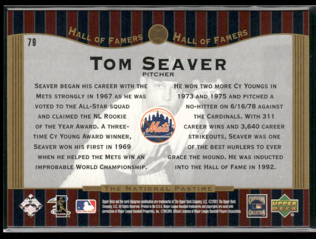 Tom Seaver 2001 Upper Deck Hall of Famers #79 New York Mets