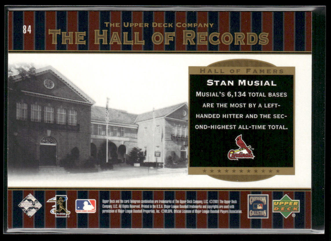 Stan Musial 2001 Upper Deck Hall of Famers #84 St. Louis Cardinals