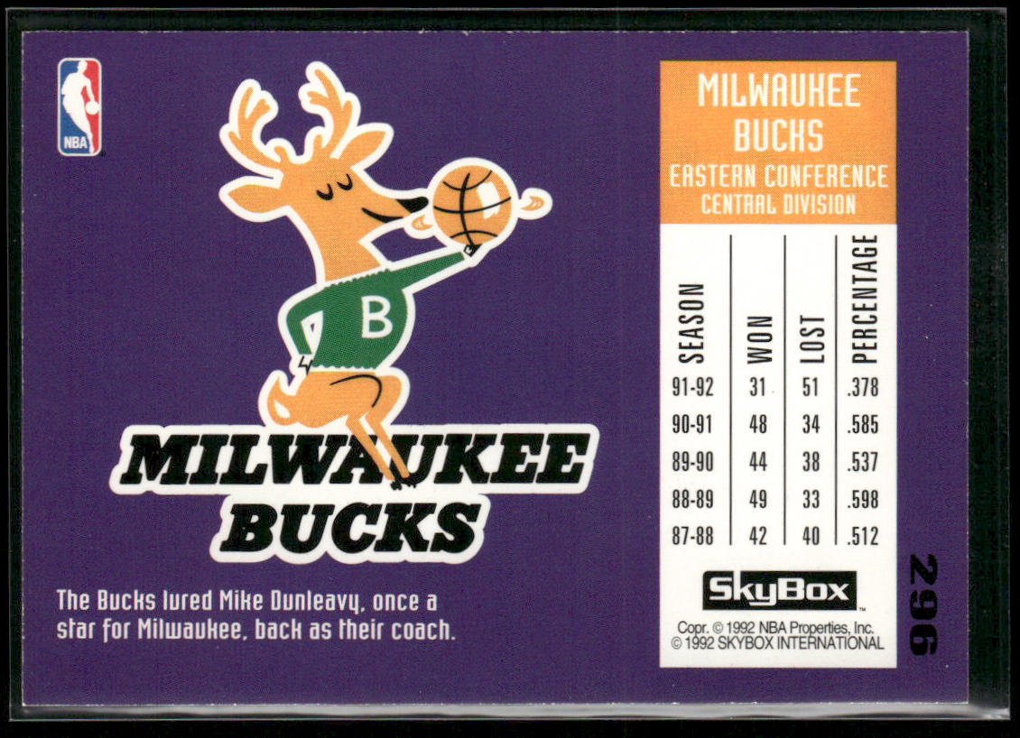 Moses Malone 1992-93 SkyBox #296 Milwaukee Bucks