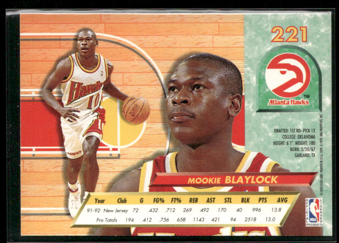 Mookie Blaylock 1992-93 Ultra #221 Atlanta Hawks