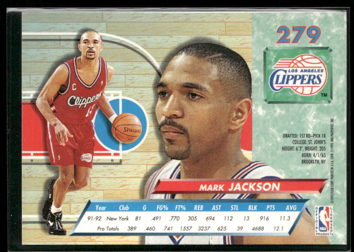 Mark Jackson 1992-93 Ultra #279 Los Angeles Clippers