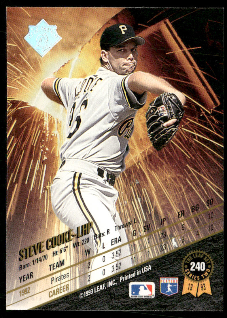 Steve Cooke 1993 Leaf #240 Pittsburgh Pirates