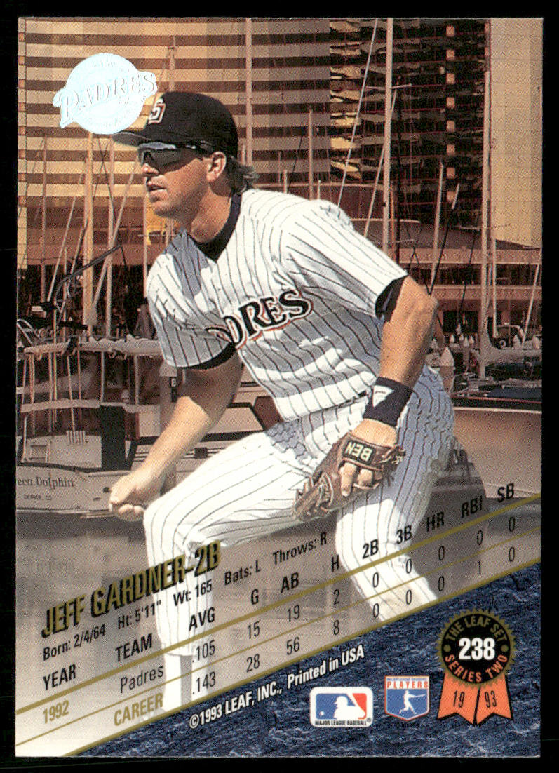 Jeff Gardner 1993 Leaf #238 San Diego Padres
