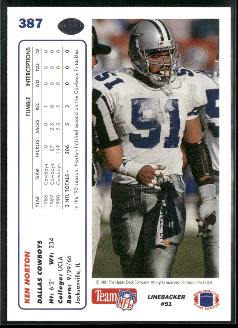 1991 Upper Deck #387 Ken Norton