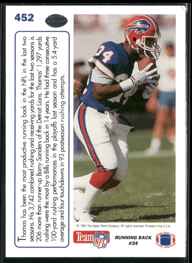 1991 Upper Deck #452 Thurman Thomas