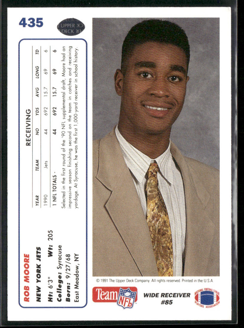 1991 Upper Deck #435 Rob Moore