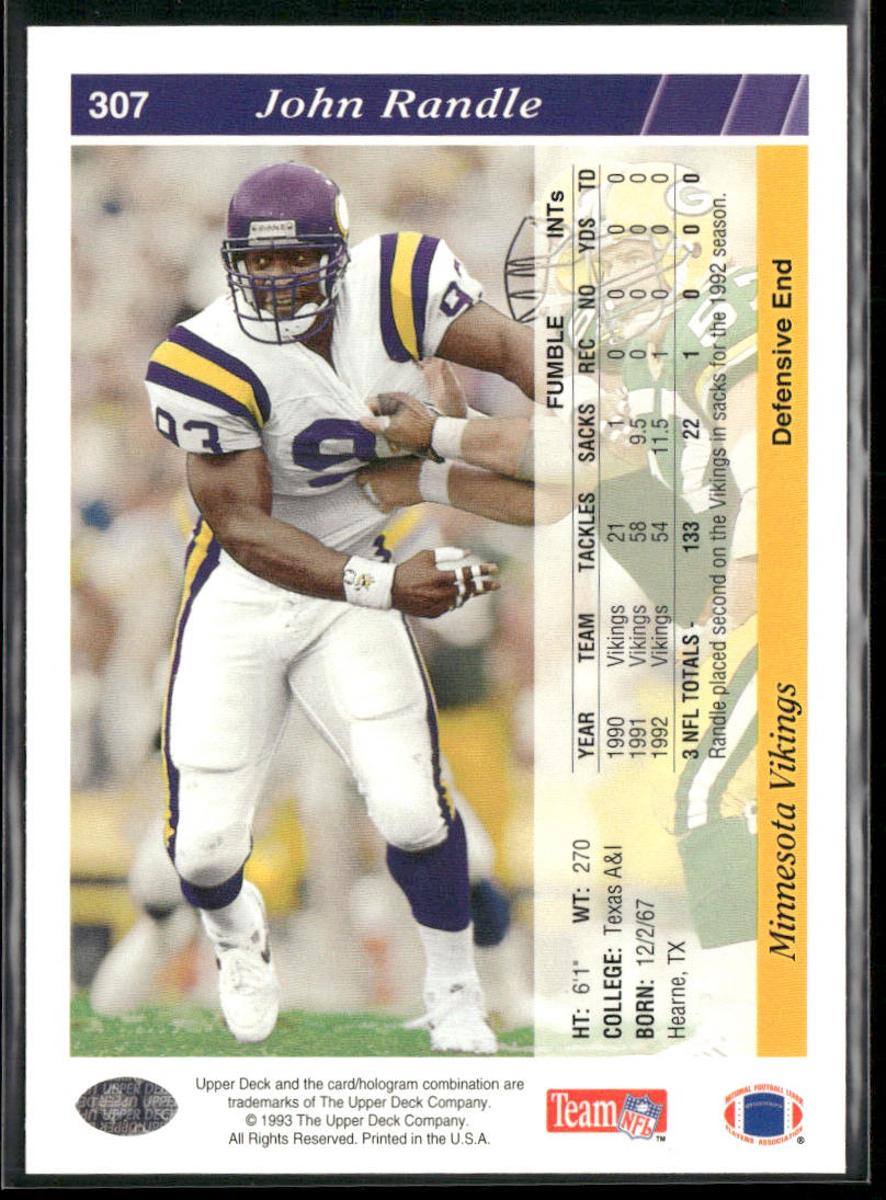 1993 Upper Deck #307 John Randle