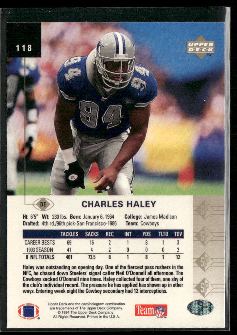 1994 SP #118 Charles Haley