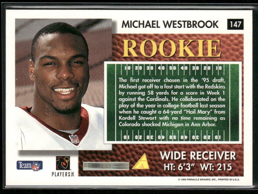 Michael Westbrook 1995 Summit #147 RC Washington Redskins