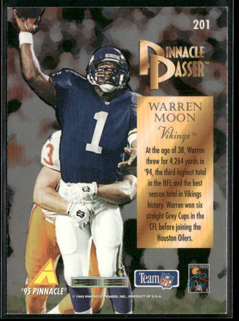 Warren Moon 1995 Pinnacle #201 Minnesota Vikings
