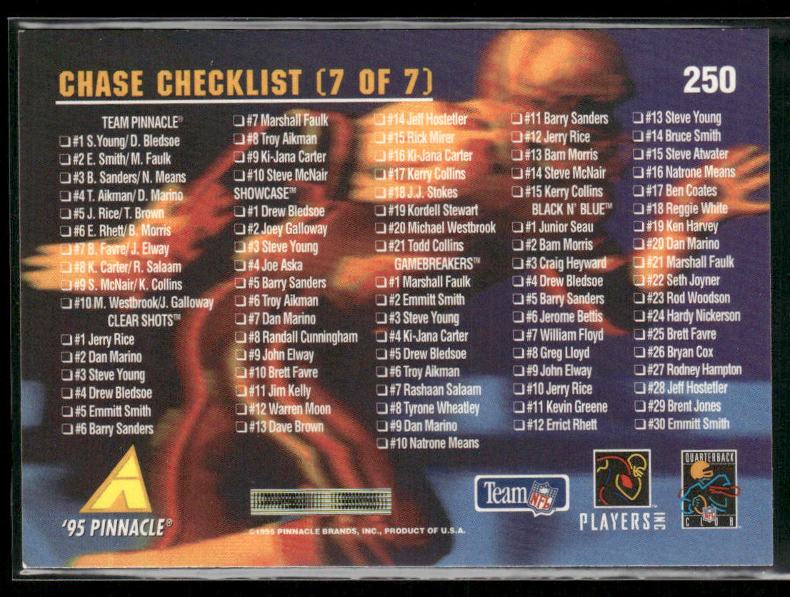 Chase Programs Checklist 1995 Pinnacle #250