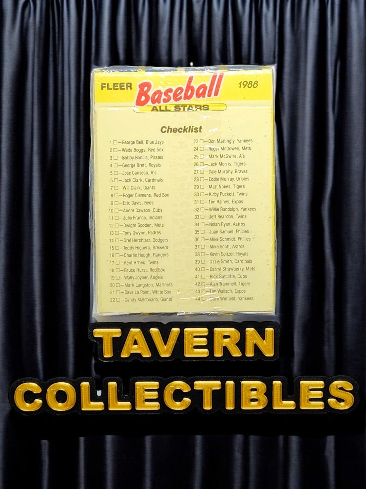 1988 Fleer Baseball All-Stars Complete Set of 44 Cards + 6 Logo Stickers Sealed - Tavern Collectibles