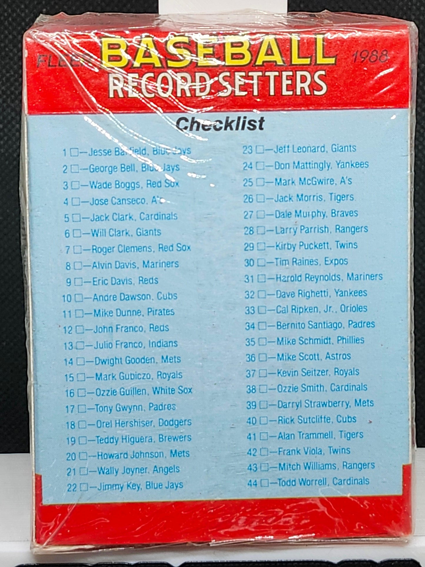 1988 Fleer Baseball Record Setters Set Factory Sealed - Tavern Collectibles