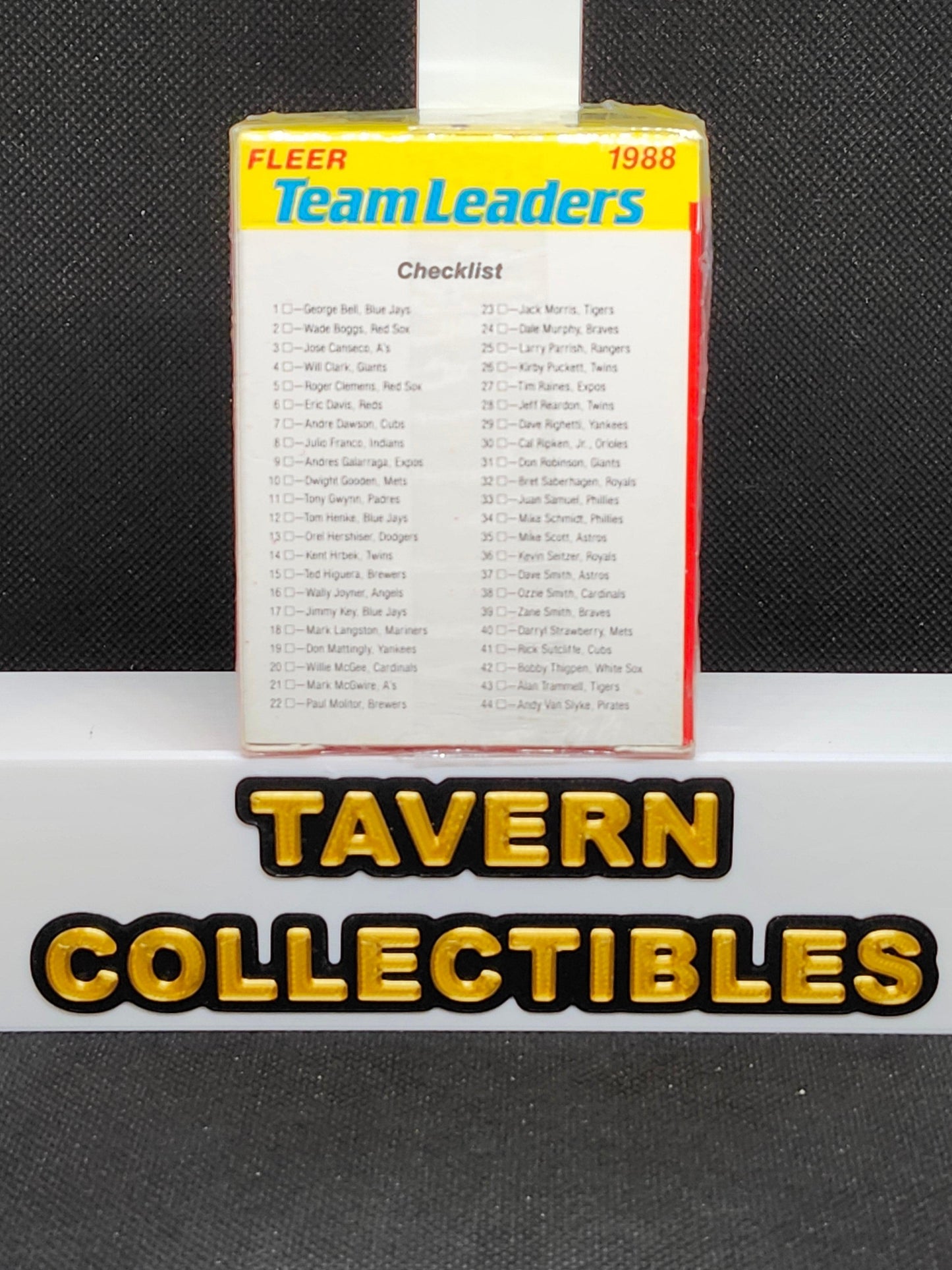 1988 Fleer Team Leaders Limited Ed. Baseball Card Box Set of 44 + 6 Decals - Tavern Collectibles