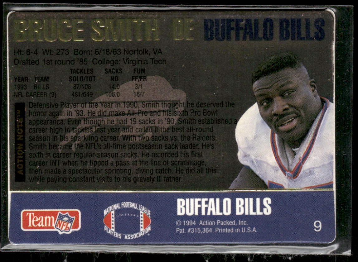 Bruce Smith 1994 Action Packed #9 Buffalo Bills