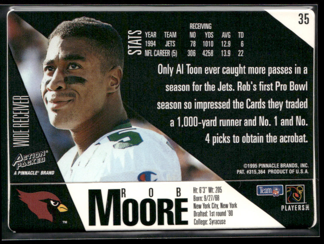 Rob Moore 1995 Action Packed #35 Arizona Cardinals