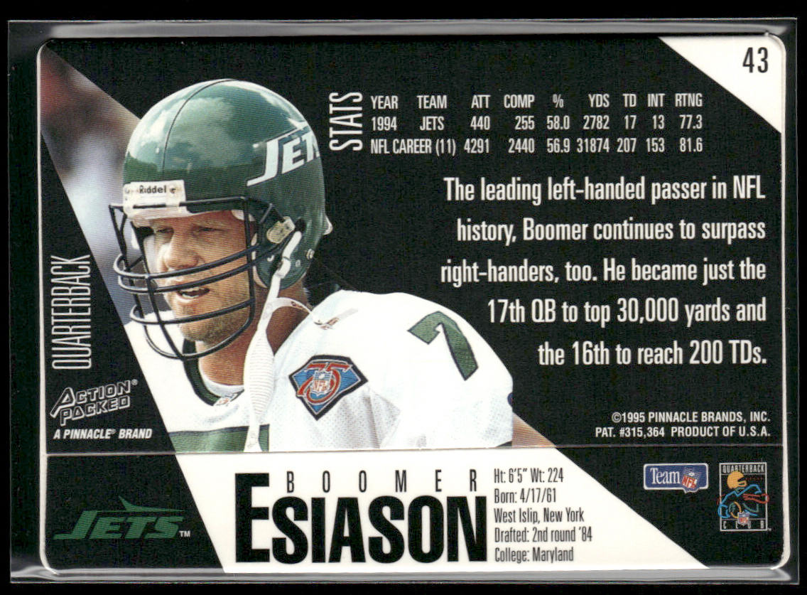 Boomer Esiason 1995 Action Packed #43 New York Jets