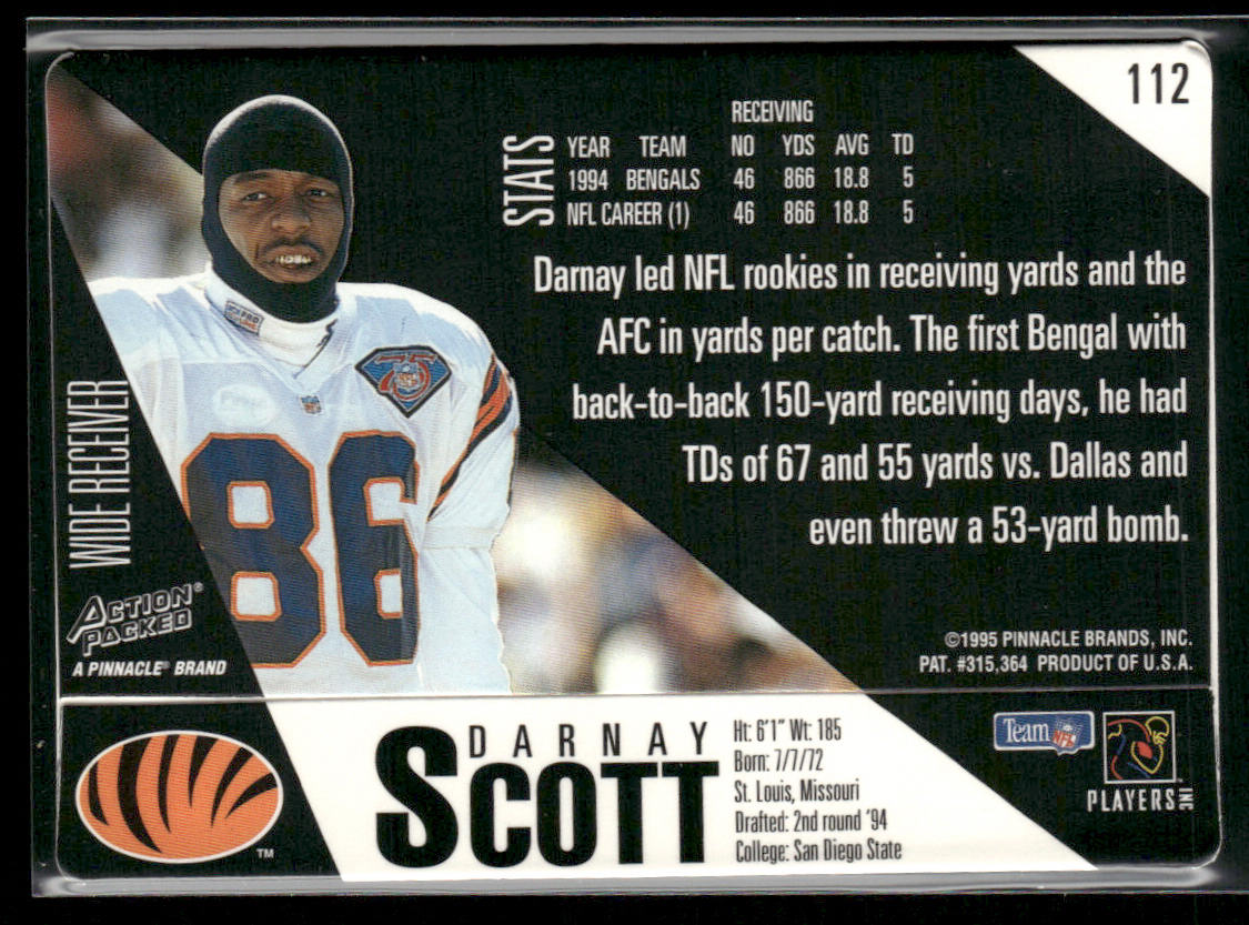 Darnay Scott 1995 Action Packed #112 Cincinnati Bengals