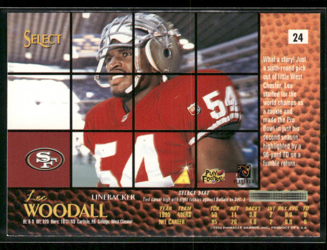 Lee Woodall 1996 Select #24 San Francisco 49ers