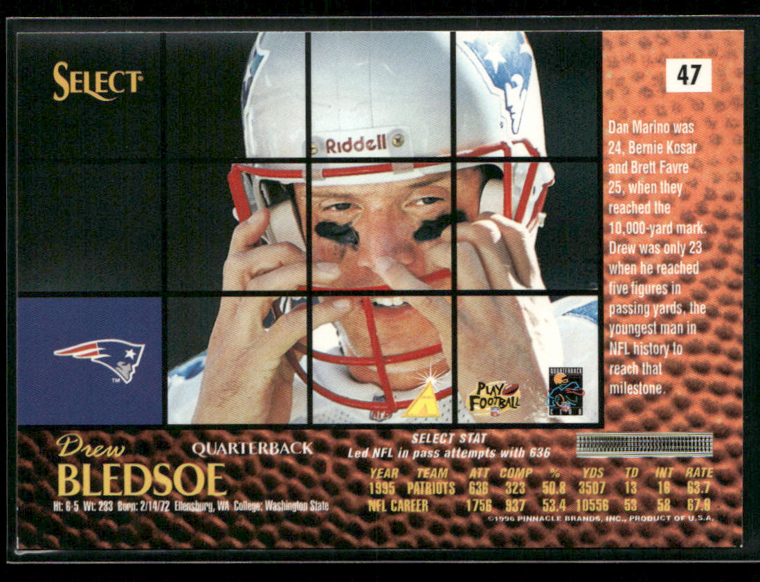 Drew Bledsoe 1996 Select #47 New England Patriots