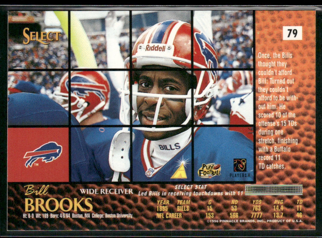 Bill Brooks 1996 Select #79 Buffalo Bills