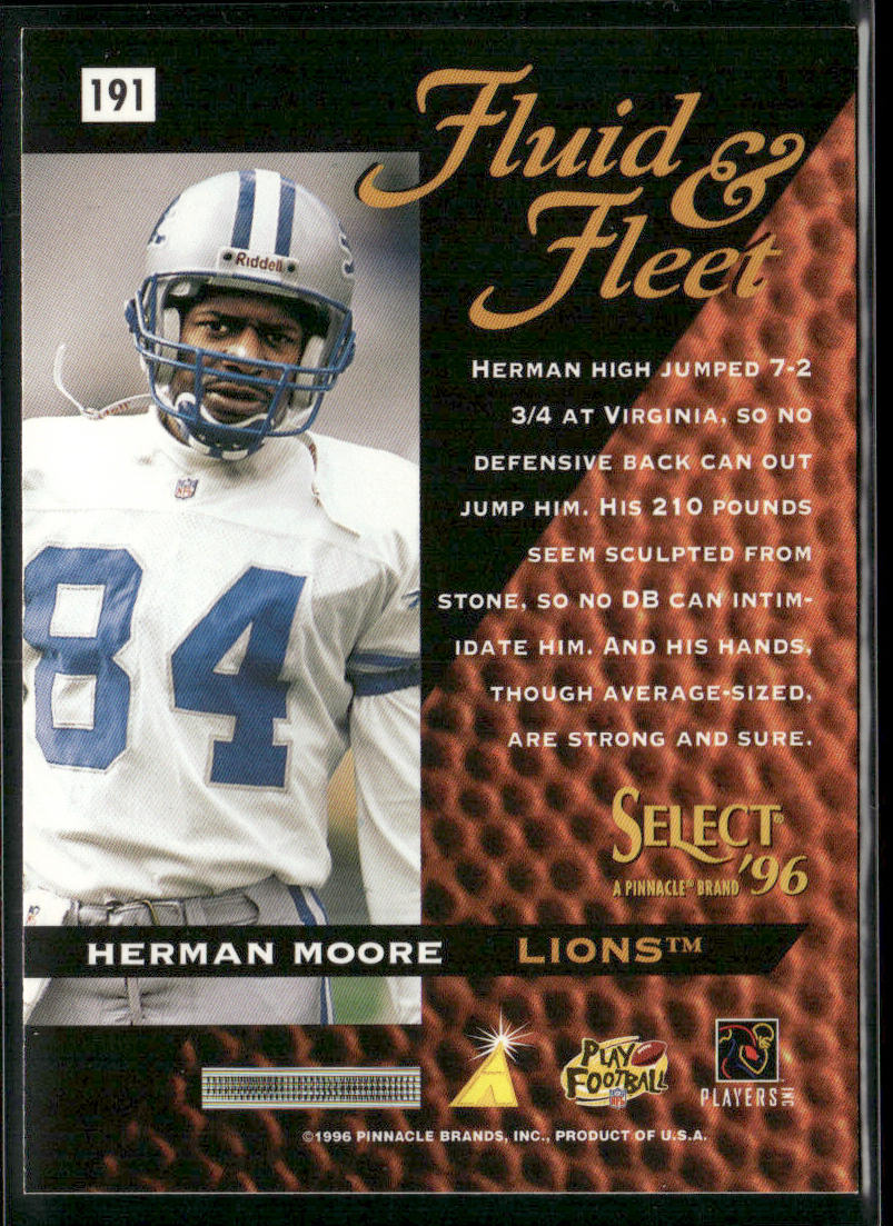 Herman Moore 1996 Select #191 Detroit Lions