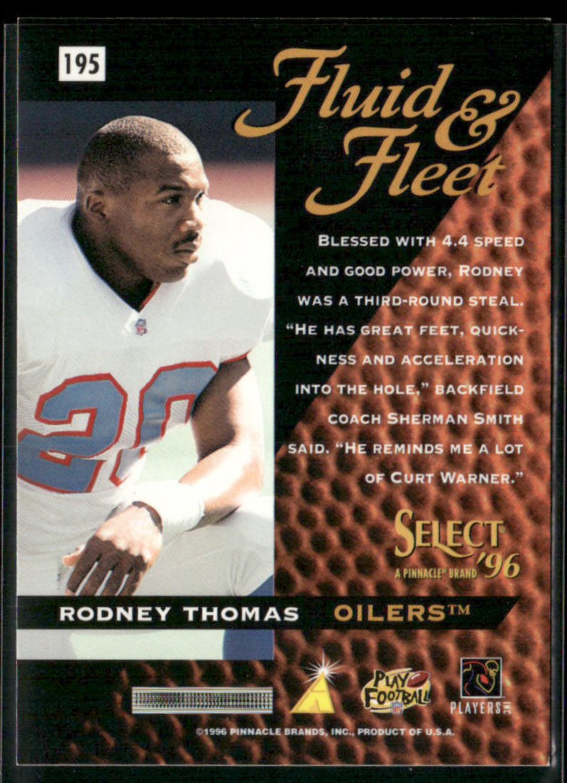 Rodney Thomas 1996 Select #195 Houston Oilers