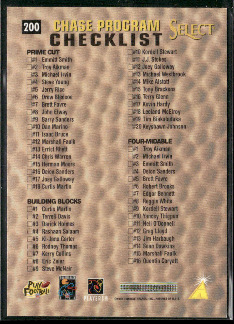 Barry Sanders / John Elway 1996 Select #200