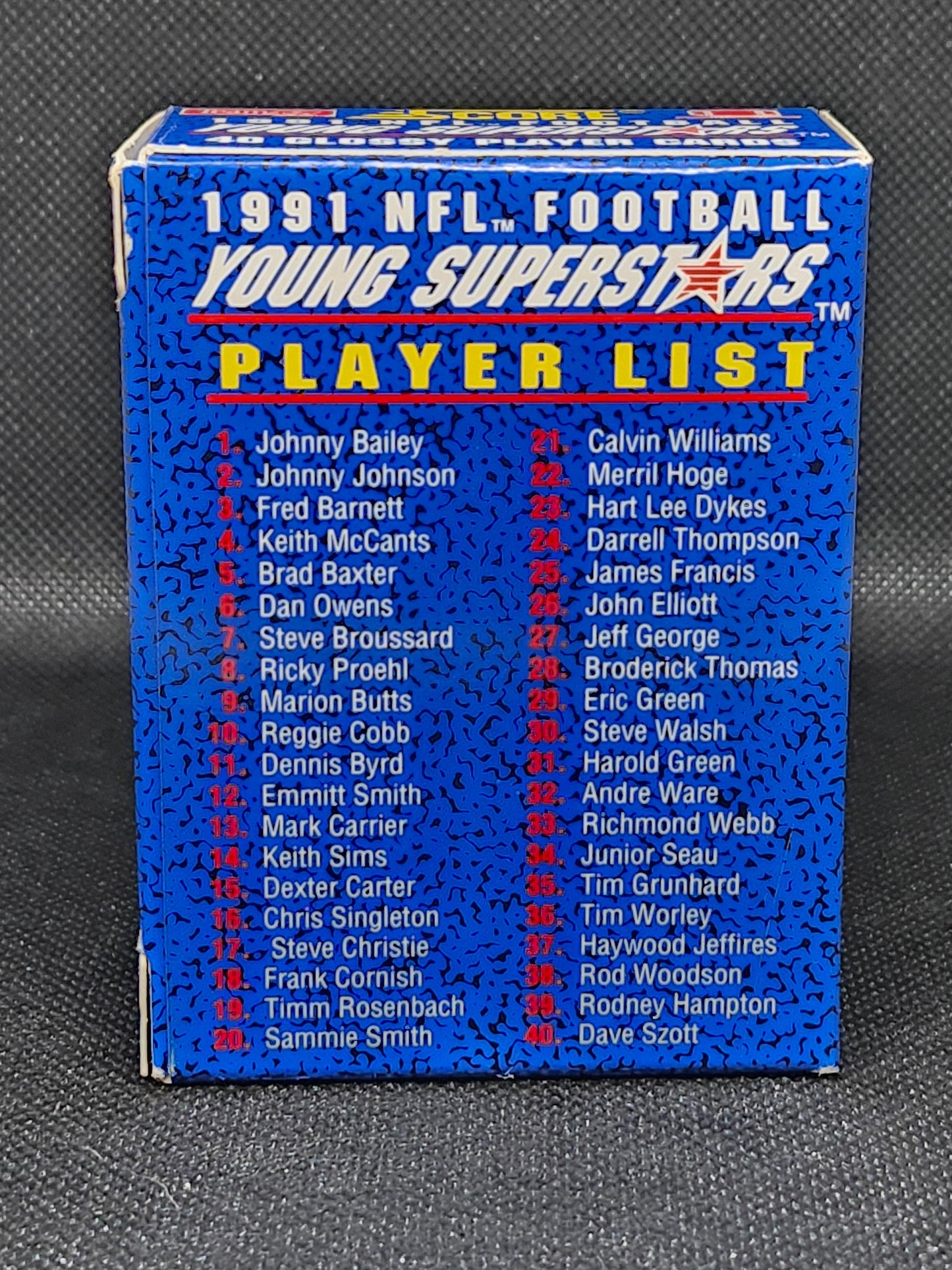 1991 Score NFL Young Superstars 40 Card Complete Set - Tavern Collectibles